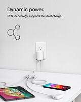 Belkin Dual Port Charger Block 42W, USB-C + USB-A Charger - Super Fast Charging - Samsung Galaxy S25, Apple iPhone 16, 15