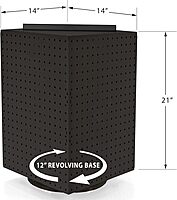 Azar Displays 4-Sided Revolving Pegboard Countertop Display 14 x 14 x 20