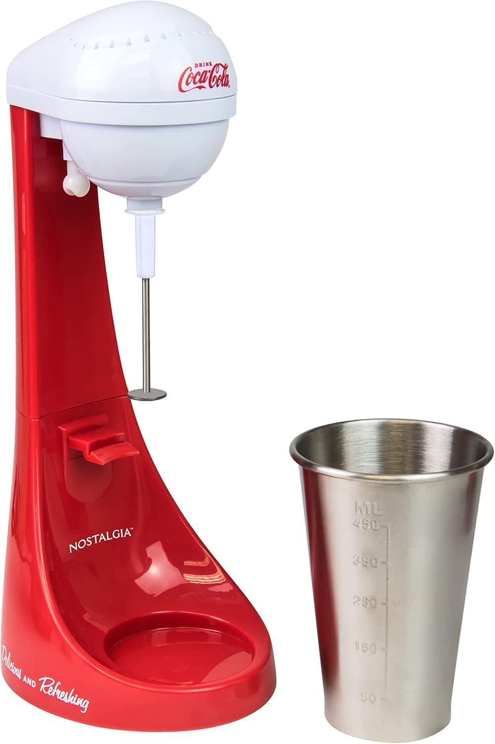 Nostalgia Two-Speed Electric Coca-Cola Limited Edition Milkshake Maker and Drink Mixer