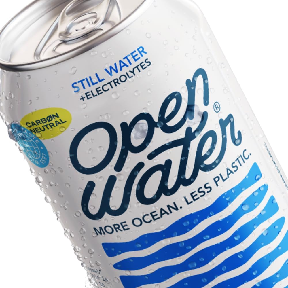 Open Water Still 16oz Tallgirl (1 case, 12 cans) - Sustainable Aluminum Canned Still Water With Electrolytes