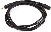 Monoprice 6ft 3.5mm Stereo Plug/Jack M/F Cable - Black