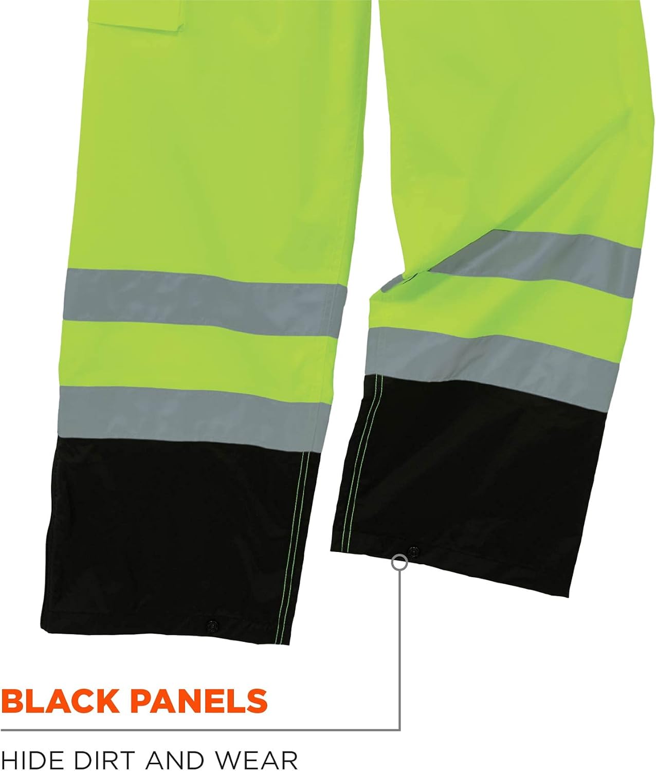 ERGODYNE GloWear 8915BK Class E Hi-Vis Rain Pants