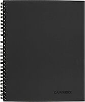 Cambridge Notebook, Business Notebook, 6-5/8" x 9-1/2", 80 Sheets, Legal Ruled, Flexible Cover, Wirebound, Gray (06672)