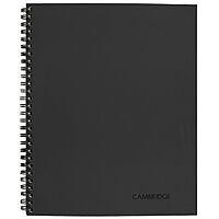 Cambridge Notebook, Business Notebook, 6-5/8" x 9-1/2", 80 Sheets, Legal Ruled, Flexible Cover, Wirebound, Gray (06672)
