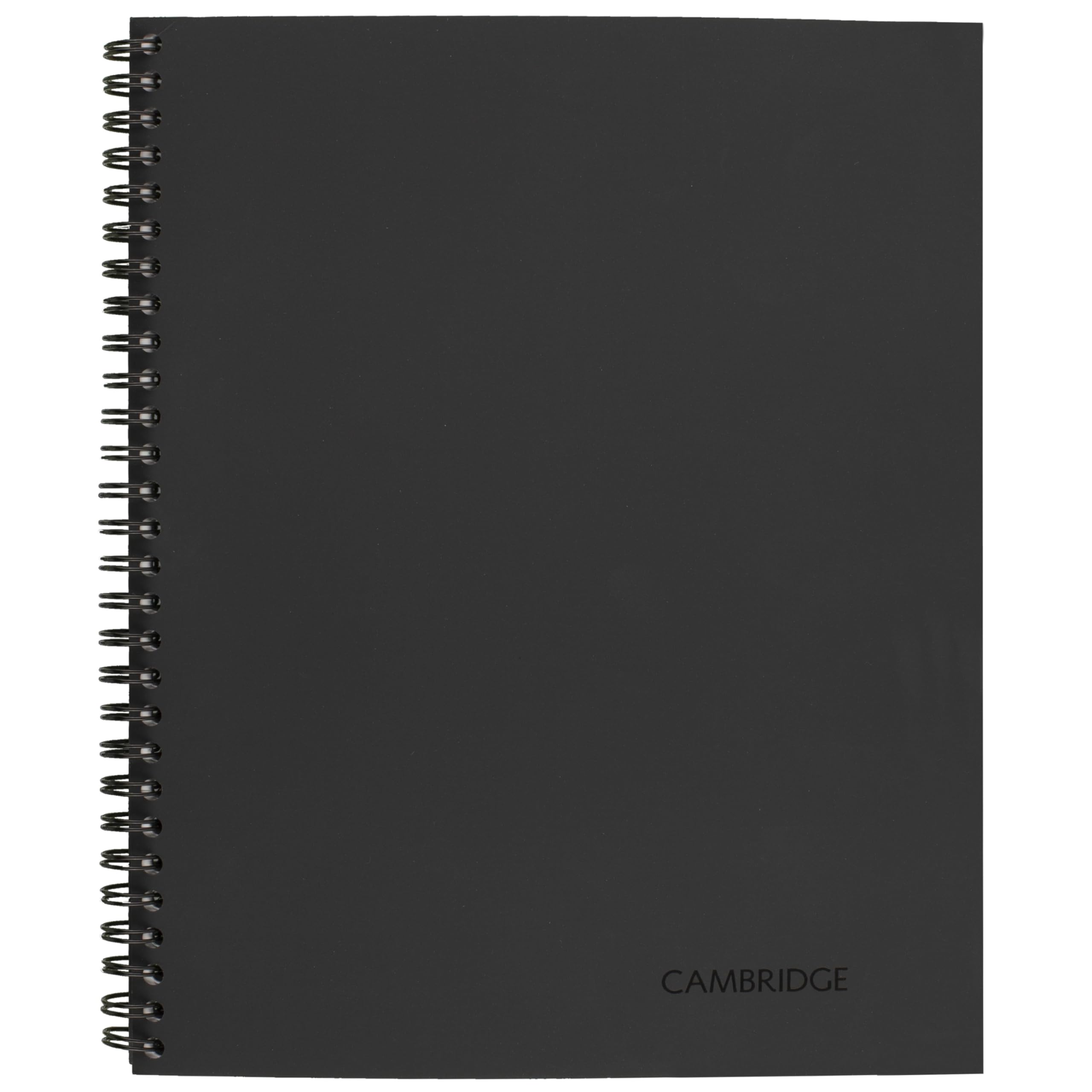Cambridge Notebook, Business Notebook, 6-5/8" x 9-1/2", 80 Sheets, Legal Ruled, Flexible Cover, Wirebound, Gray (06672)
