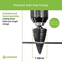 Greenlee GSB12 1-3/8" Step Bit (#12) Metal Cutter with Patented Split-Step Design