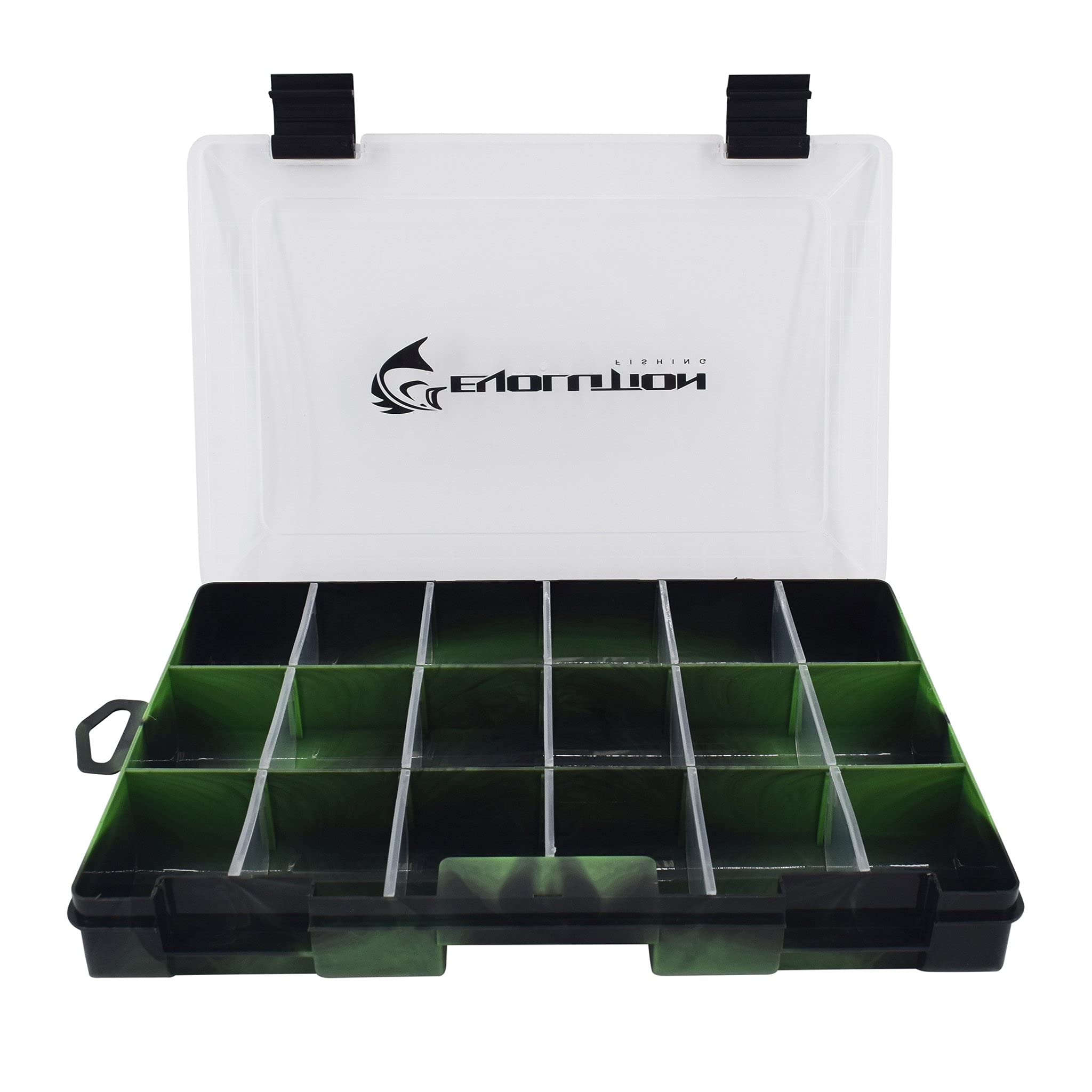 Evolution Outdoor 3600 Drift Series Fishing Tackle Tray – Colored Tackle Box Organizer with Removable - 2 Latch Closure