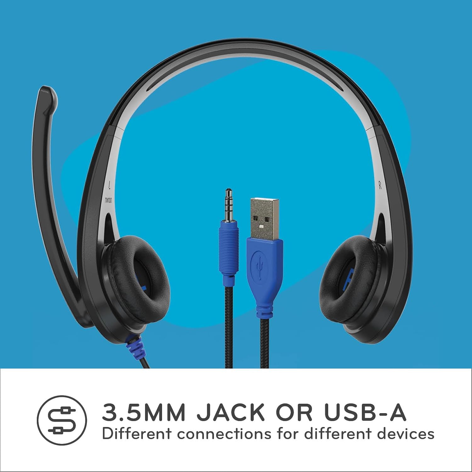 ThinkWrite Technologies TWT Audio Ergo Premium On-Ear Wired Headset