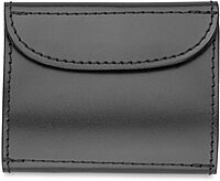 Plain Black Leather Glove Case - Designed to Hold 2 Sets of Latex Gloves - Full Grain Leather w/No Fillers