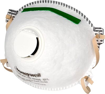 Honeywell NIOSH-Approved N95 Respirator Mask with Exhalation Valve for Airborne Particulates (RWS-54006)