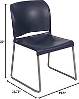 Flash Furniture HERCULES Series 880 lb Contoured Full-Back Stack Chair