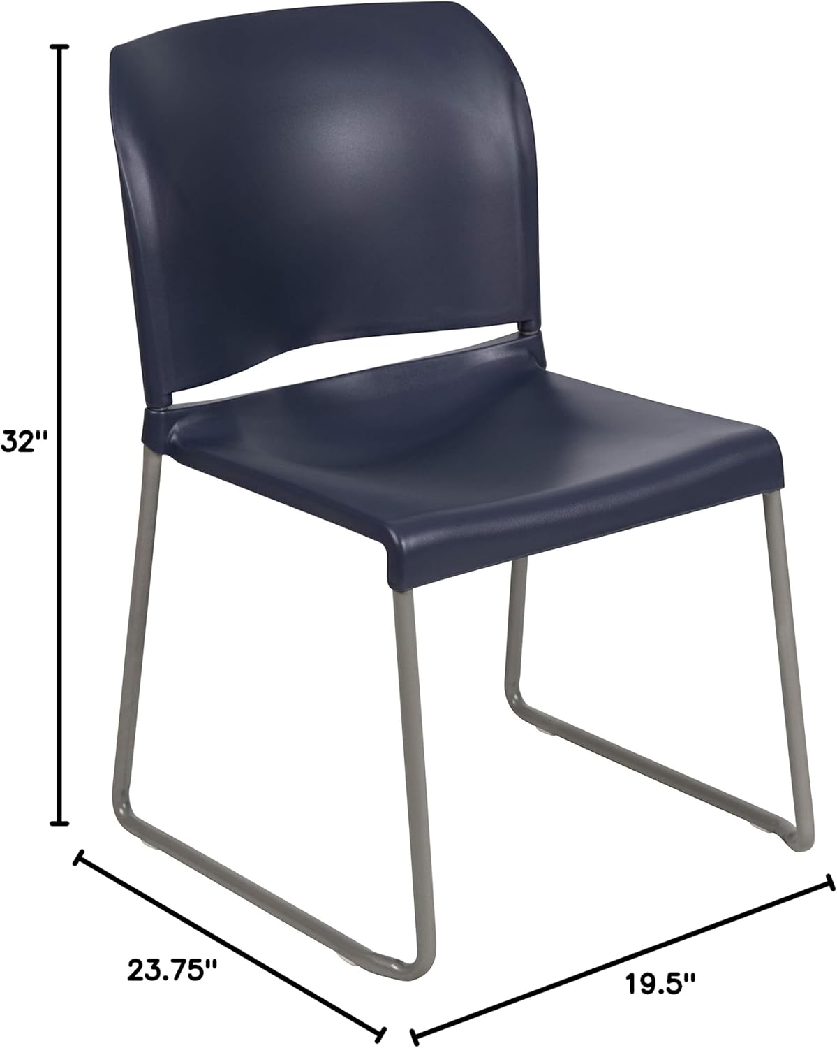 Flash Furniture HERCULES Series 880 lb Contoured Full-Back Stack Chair