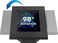 Mount-It! Anti-Theft Tablet Kiosk, Locking Tablet Enclosure with Counter Top and Wall Mount Base, Universal Enclosure for iPads Gen 7, 8, 9 and 10, iPad Pro, iPad Air, Black