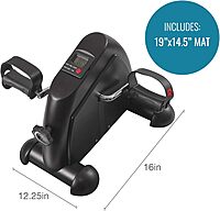 DMI Under Desk Bike Pedal Exerciser, Ellipse Leg Exerciser & Under Desk Elliptical with LCD Display