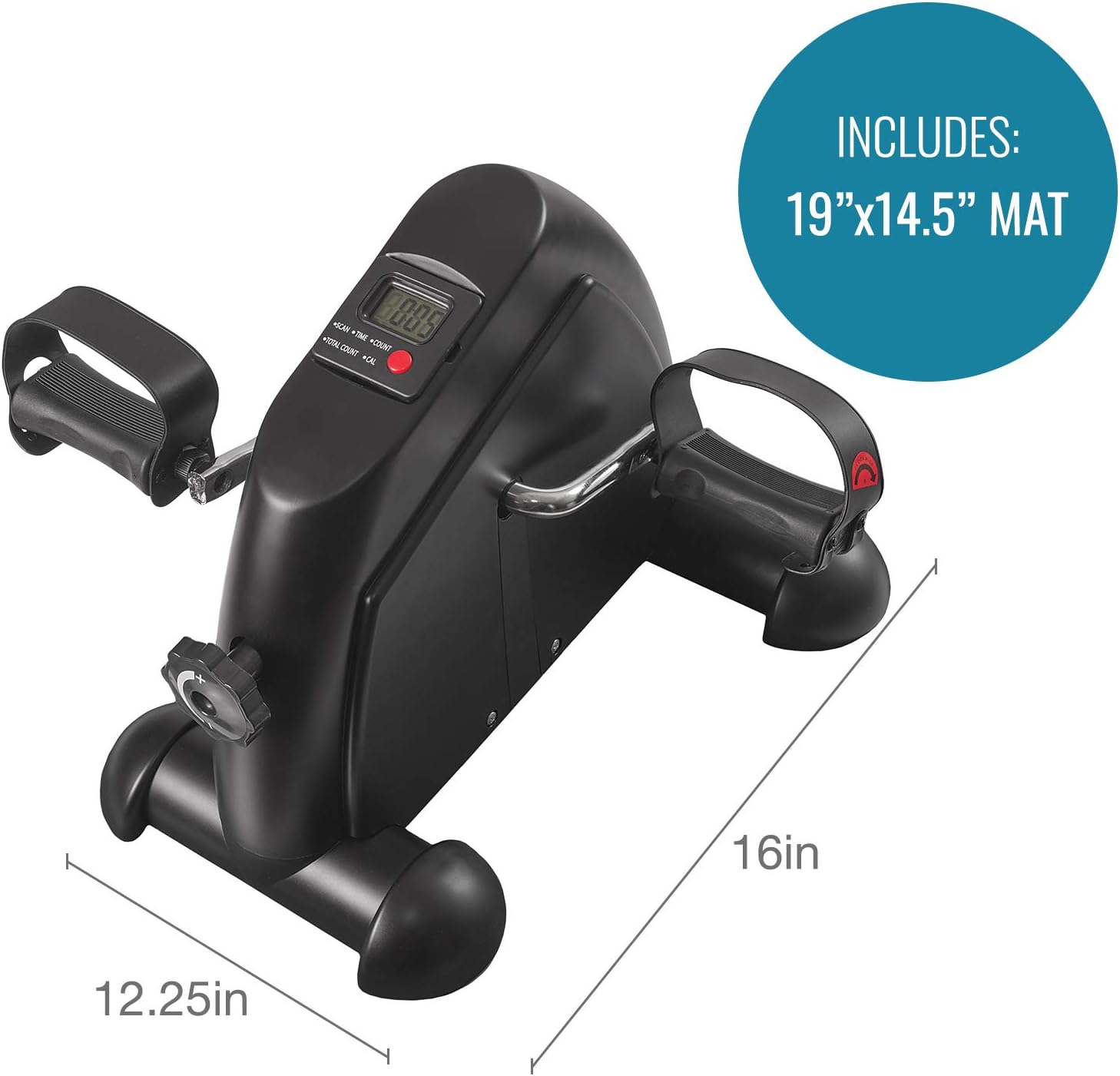 DMI Under Desk Bike Pedal Exerciser, Ellipse Leg Exerciser & Under Desk Elliptical with LCD Display