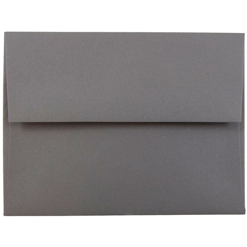 JAM PAPER Premium Dark Gray Invitation and Business Envelopes