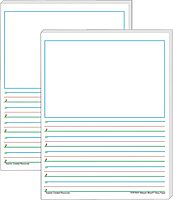 Teacher Created Resources Smart Start 1-2 Story Paper, 8-1/2in x 11in, Primary Rule, White, 100 Sheets Per Pack, Set Of 2 Packs