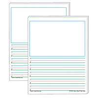 Teacher Created Resources Smart Start 1-2 Story Paper, 8-1/2in x 11in, Primary Rule, White, 100 Sheets Per Pack, Set Of 2 Packs