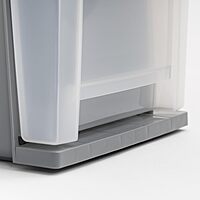 Iris Stackable Storage Bins With Drawers, 5-13/16inH x 8-3/4inW x 12-3/4inD, Gray, Set Of 5 Bins