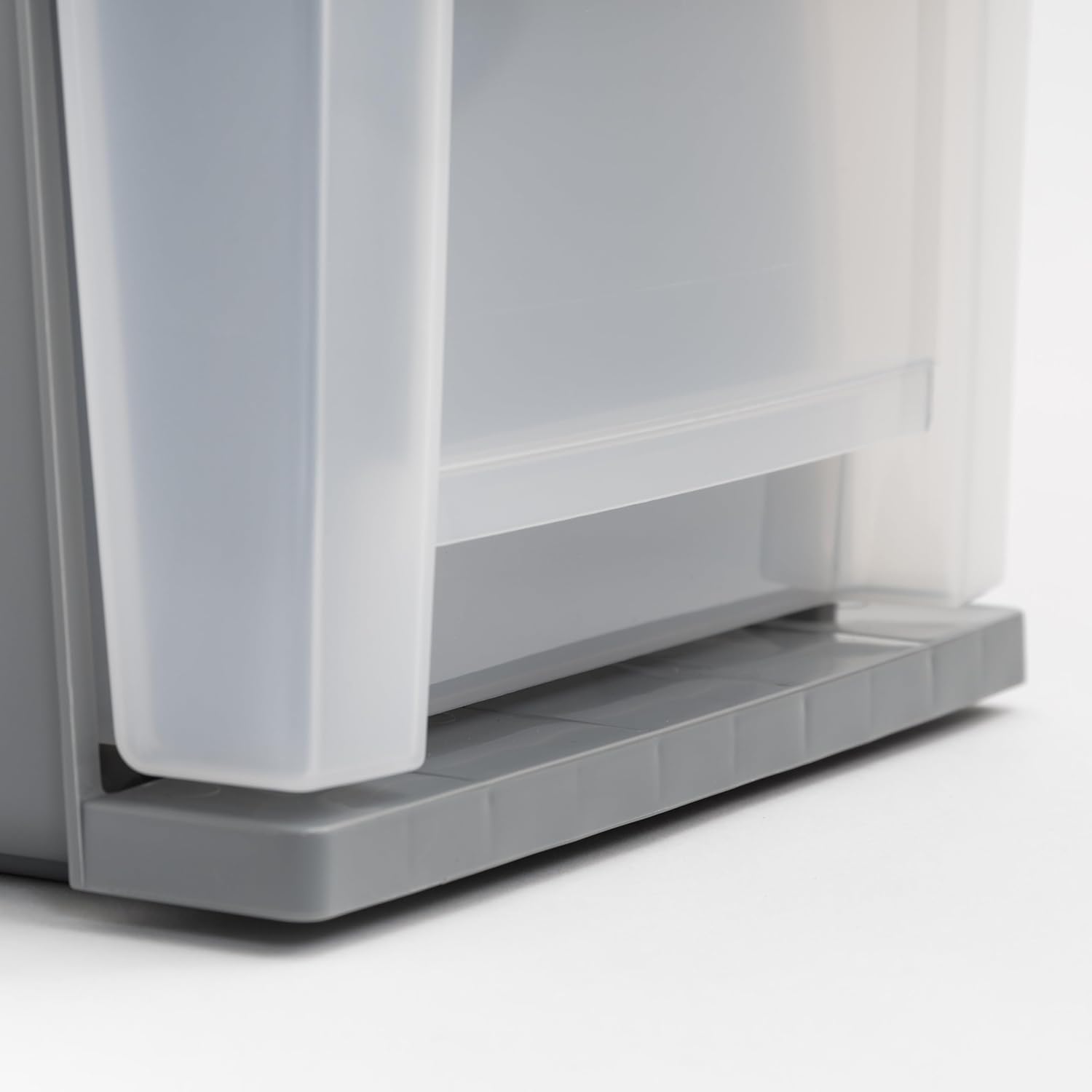 Iris Stackable Storage Bins With Drawers, 5-13/16inH x 8-3/4inW x 12-3/4inD, Gray, Set Of 5 Bins