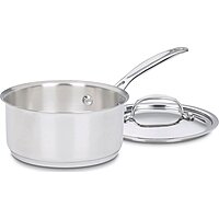 Cuisinart 1 Quart Saucepan w/Cover, Chef's Classic Stainless Steel Cookware Collection, 719-14
