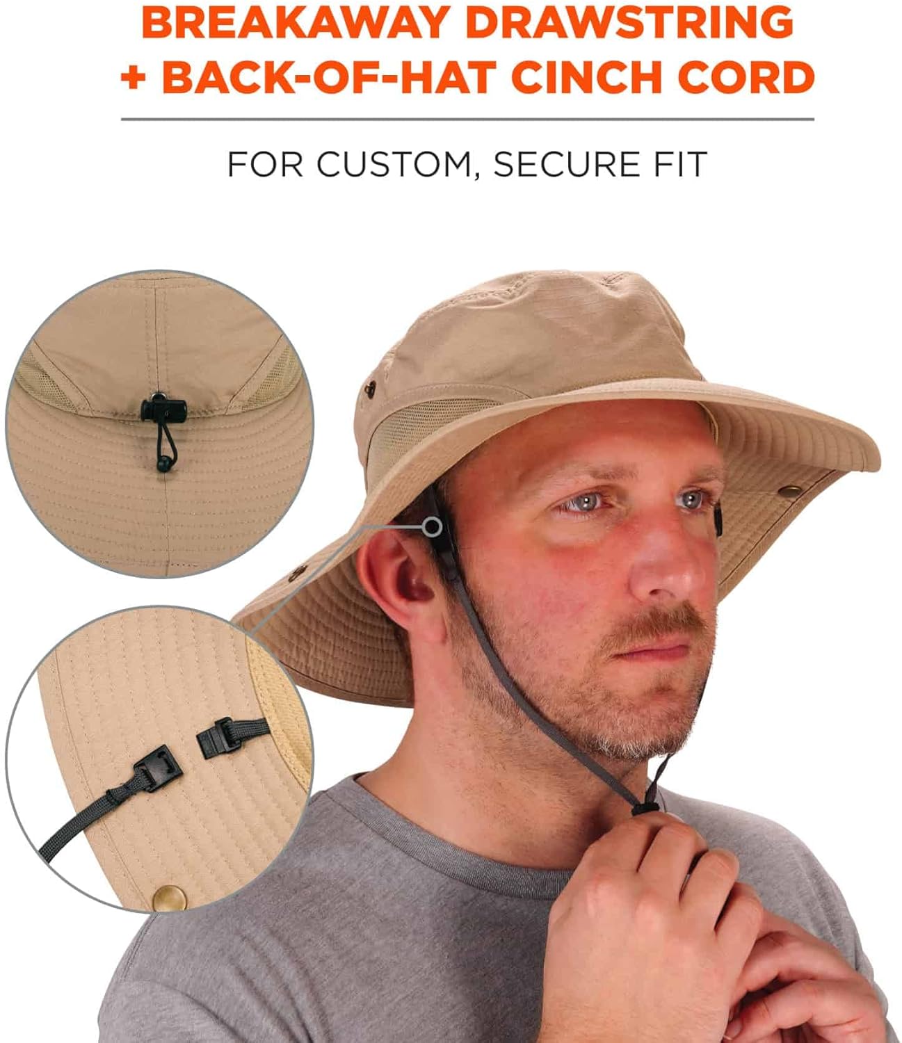 ERGODYNE Chill-Its 8936 Lightweight Ranger Hat with Mesh Paneling