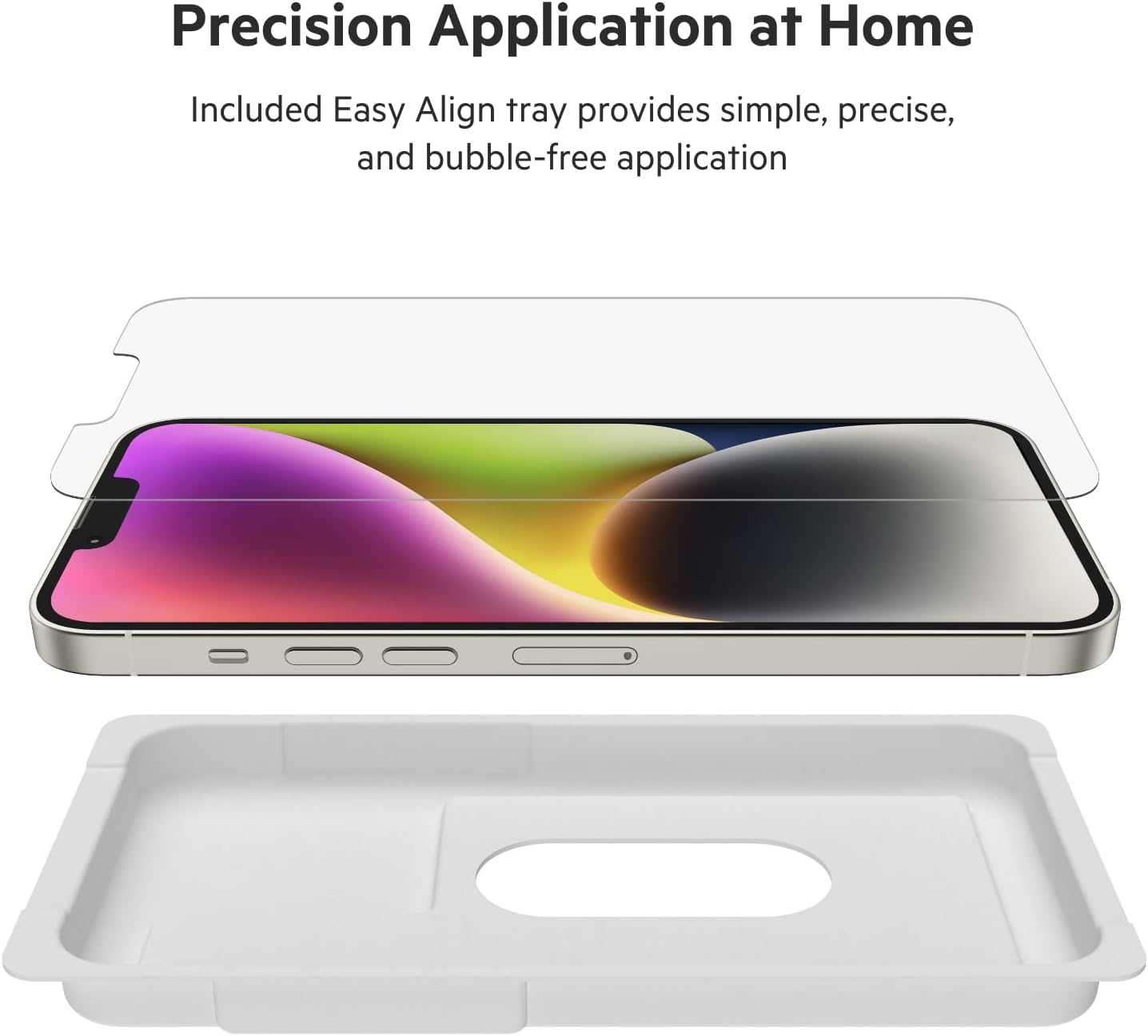 Belkin Tempered Glass Screen Protector for iPhone - Easy Align Tray