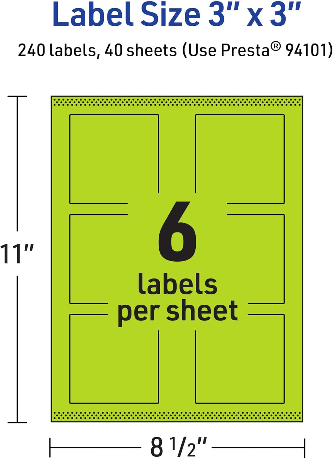 AVERY Printable Square Labels with Sure Feed Technology, Print-to-The-Edge, Laser/Inkjet Compatible