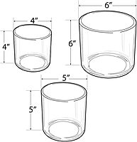 Azar 556333-SET 4", 5", & 6 Dia. Deluxe Cylinder Set for Countertop