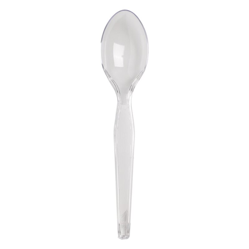Dixie - TH017 6" Heavy-Weight Polystyrene Plastic Teaspoon by GP PRO (Georgia-Pacific), Crystal, SH017 (Case of 1,000) Clear 1 Box/Case 1 box of 1000