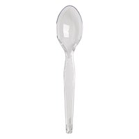 Dixie - TH017 6" Heavy-Weight Polystyrene Plastic Teaspoon by GP PRO (Georgia-Pacific), Crystal, SH017 (Case of 1,000) Clear 1 Box/Case 1 box of 1000