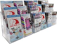 AZAR DISPLAYS Acrylic Brochure Holders, Clear