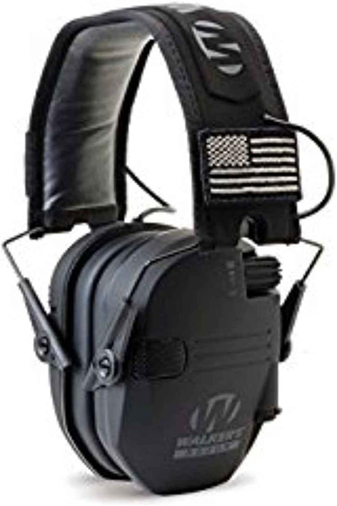 WALKER'S Razor Slim Electronic Earmuffs Ultra Low-Profile Folding Hearing Protection