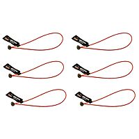 Wire Tool Attachment Tail with Loop End, Tool Weight Capacity 2lbs, 6-Pack, Ergodyne Squids 3704 , Orange