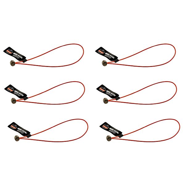 Wire Tool Attachment Tail with Loop End, Tool Weight Capacity 2lbs, 6-Pack, Ergodyne Squids 3704 , Orange