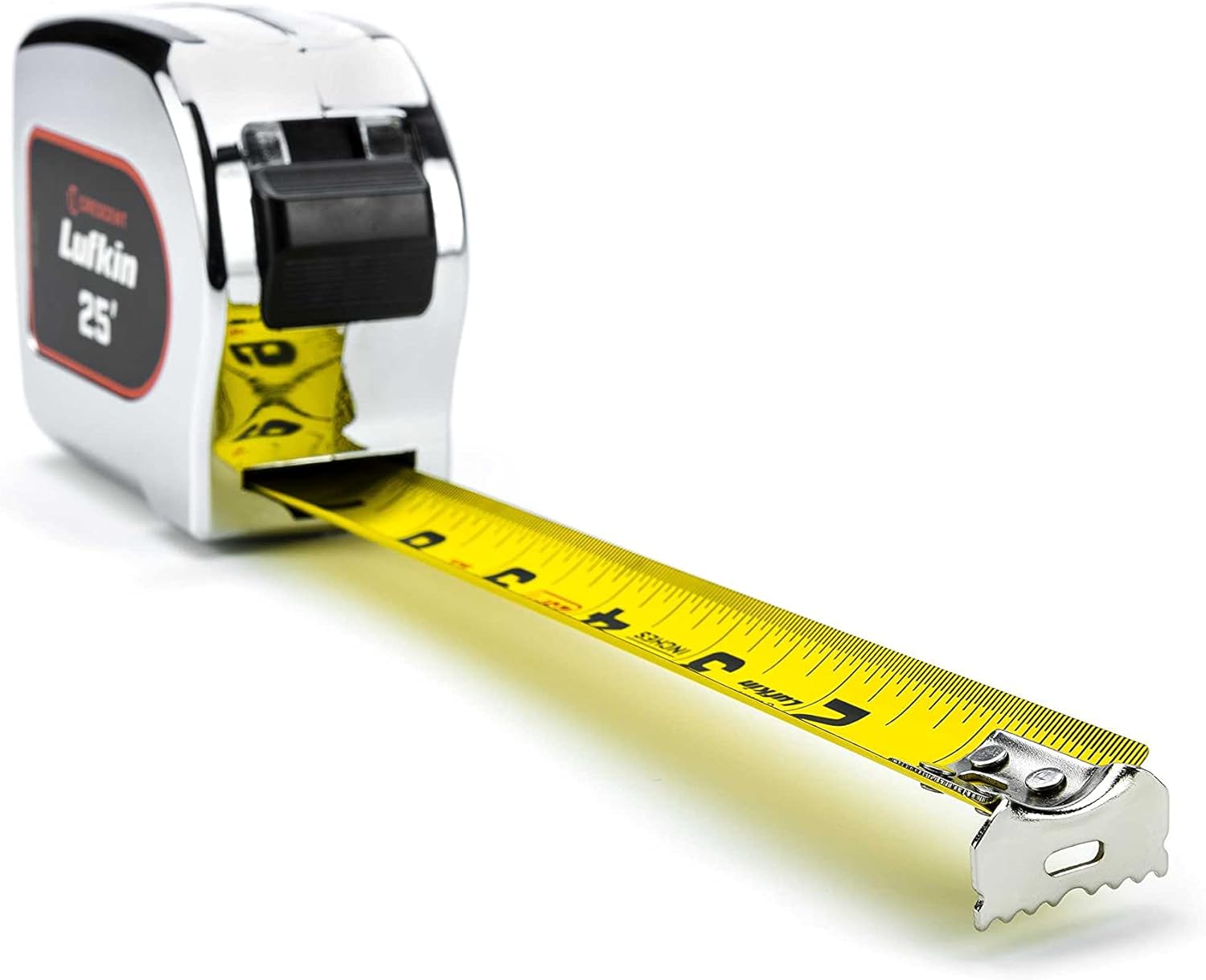 Crescent Lufkin 1" x 16' Chrome Case Yellow Clad Tape Measure - L916-02 4.9 m