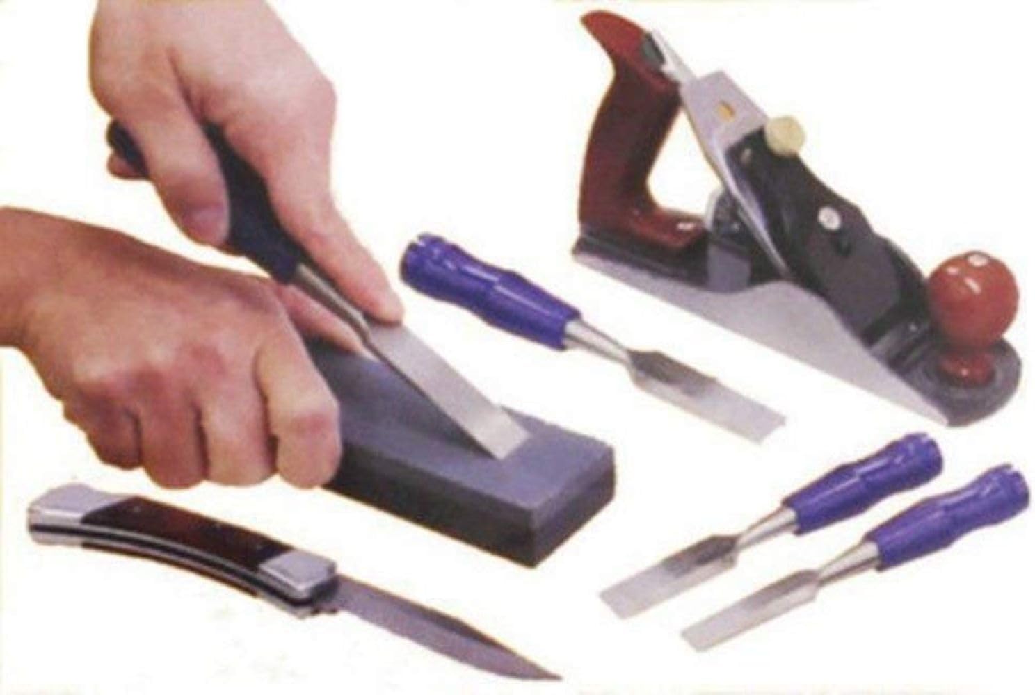 Lansky Dual Grit Combo Bench Stone Alumina-Oxide Knife Sharpener