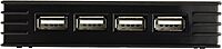 StarTech.com 4 Port Compact Black USB 2.0 Hub - Bus-powered or with Included Power Adapter - Portable Mac/PC laptop hub