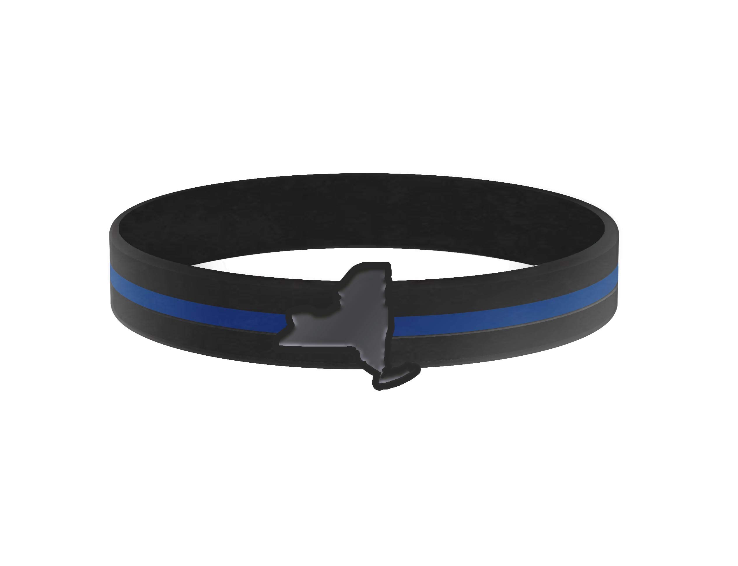 Thin Blue Line USA State Silicone Bracelet