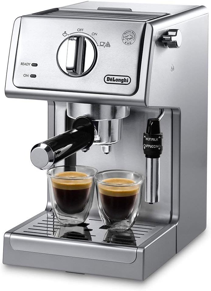 De'Longhi 15 Bar Pump Espresso and Cappuccino Machine with Premium Adjustable Frother, Stainless Steel