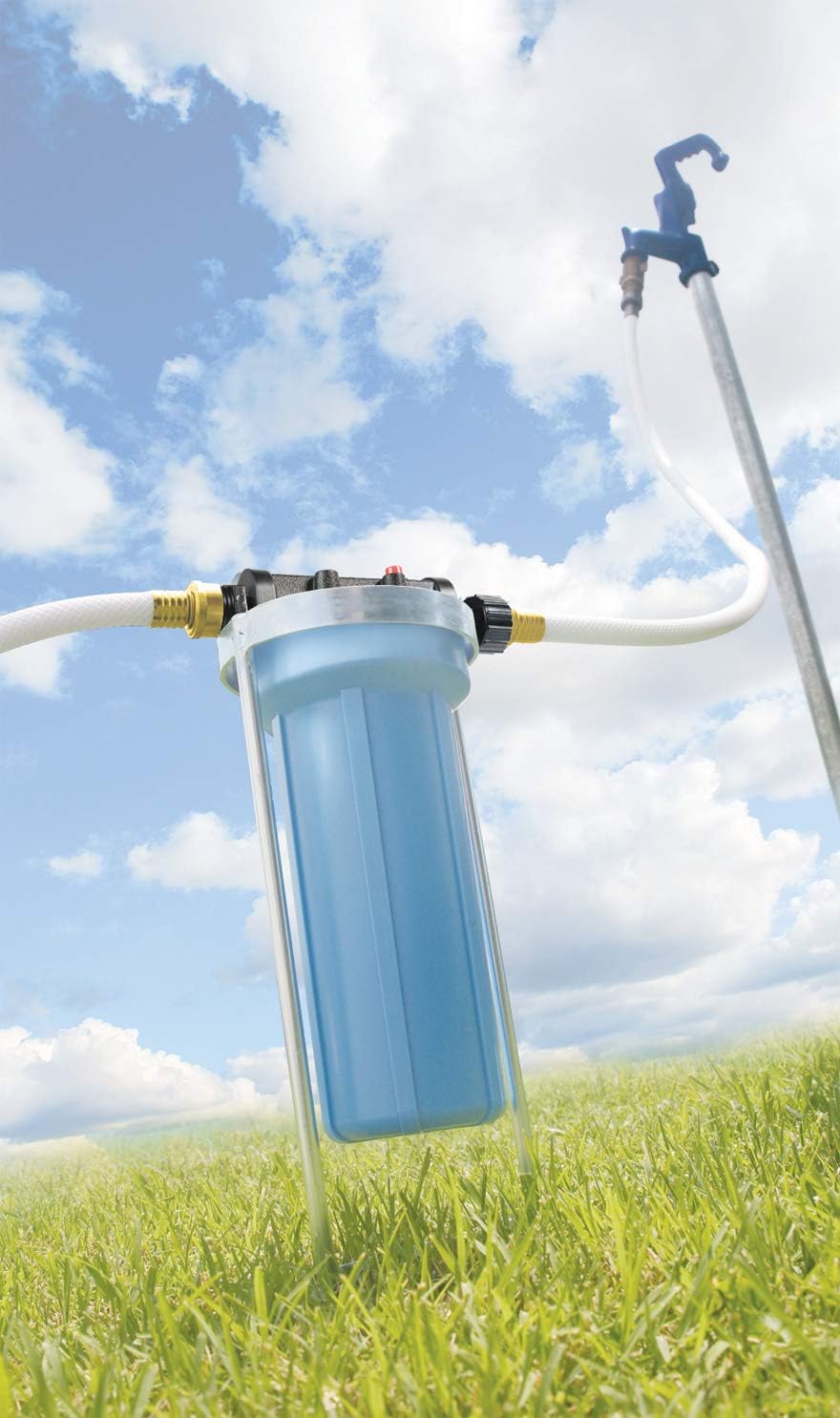 Camco Evo Camper/RV Water Filter + Premium Replacement Cartridge Bundle EVO Water Filter + Cartridge