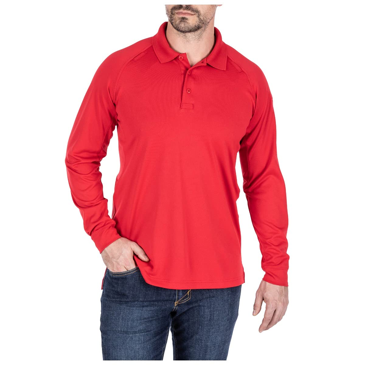 5.11 Tactical Men's Performance Long Sleeve Work Polo, 100% Polyester, Style 72049/72049T