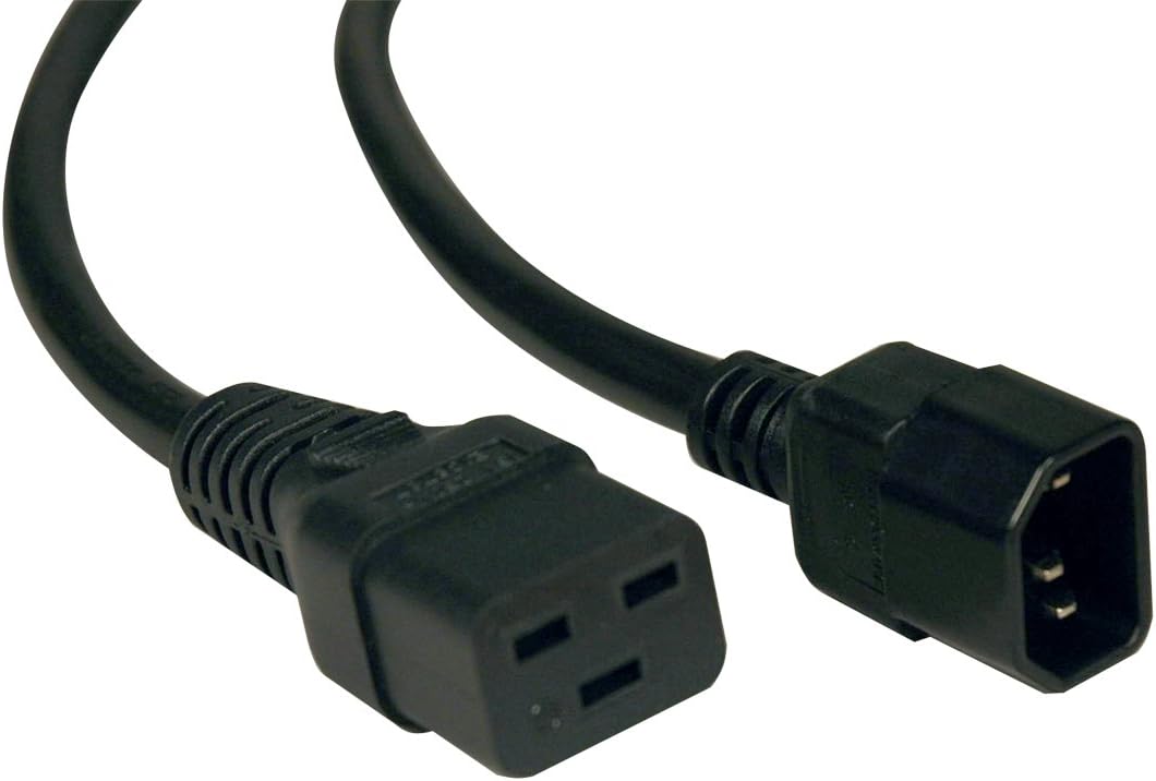 Tripp Lite Heavy-Duty Power Cord, 15A, 14AWG (IEC-320-C19 to IEC-320-C14) 2-ft.(P047-002)