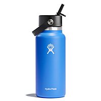 HYDRO FLASK Wide Mouth Flex Straw Cap Bottle - Insulated Stainless Steel