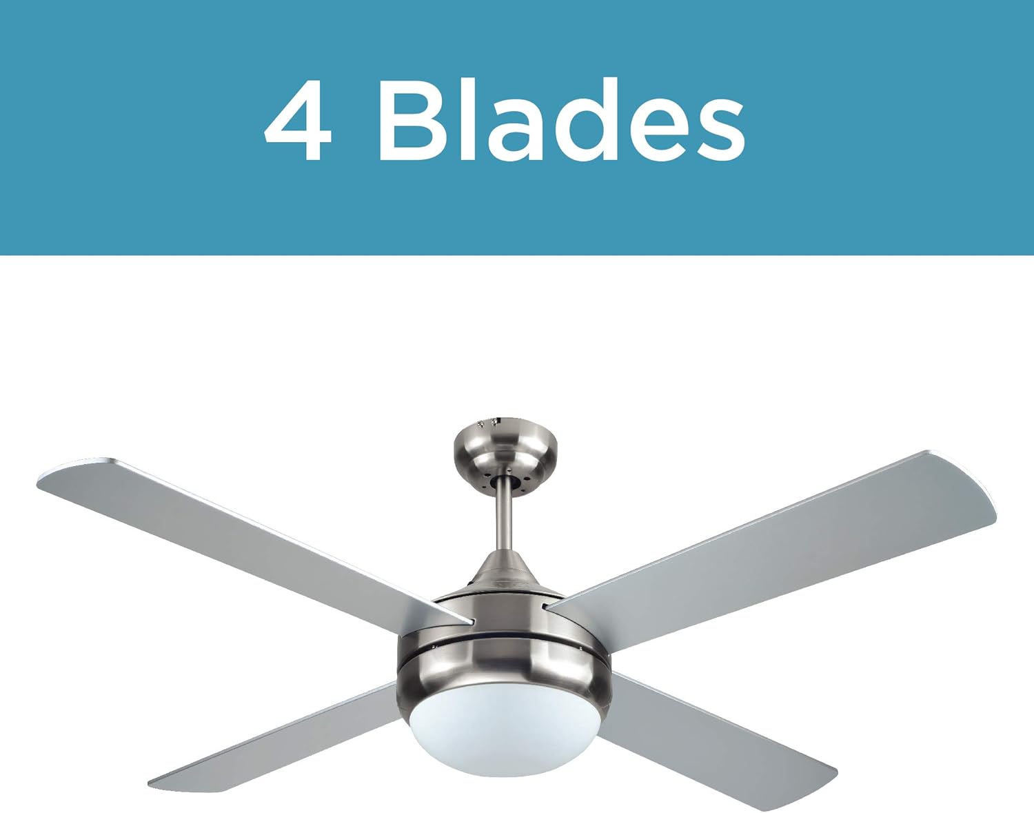 BLACK+DECKER 52 in. Ceiling Fan with Light and Remote - Brushed Nickel