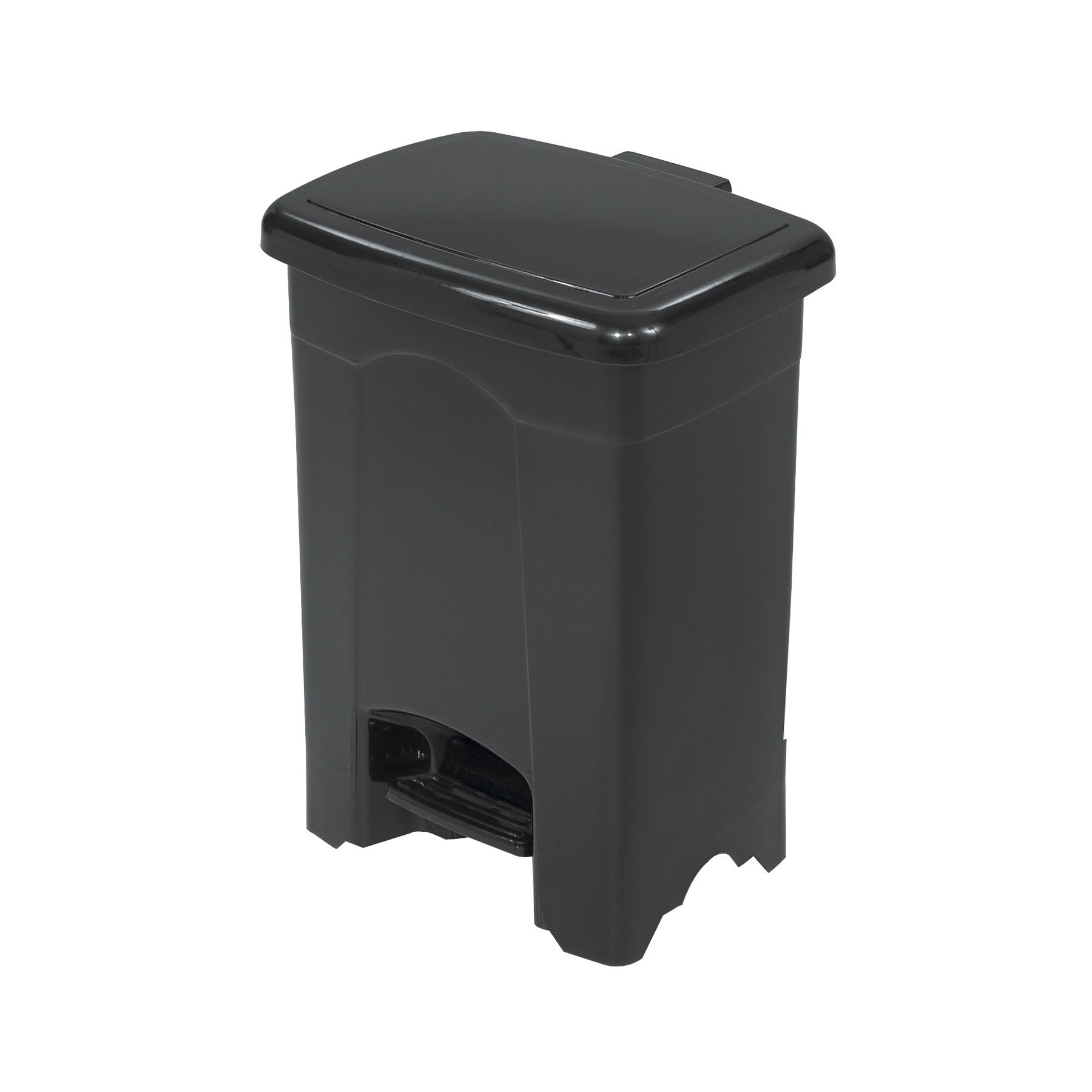 SAFCO Step On Plastic Trash Can with Foot Pedal, Hands Free Indoor All-Purpose Waste Bin
