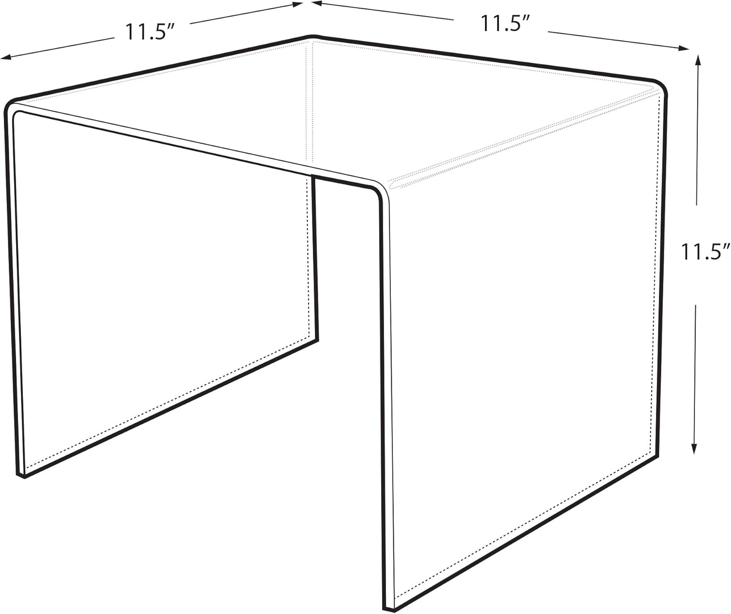 Azar Displays Clear Acrylic Riser Displays (4-Pack)