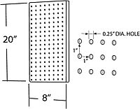 Azar Displays 770820-BLK Pegboard 1-Sided Wall Panel, Black Solid Color, 2-Pack
