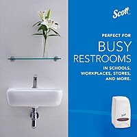 Scott® Essential™ High Capacity Manual Skin Care Dispenser (92144), White, 1.0 L capacity, 4.85" x 8.36" x 5.43" (Qty 1)