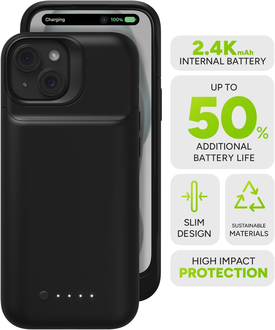 Mophie Juice Pack iPhone 15 Battery Case - Legendary Power & Protection